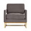 Modrest Edna Modern Grey Velvet & Gold Accent Chair B04961569