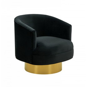 Divani Casa Basalt Modern Black Fabric Accent Chair B04961572
