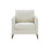 Modrest Prince Contemporary Cream & Gold Fabric Accent Chair B04961579