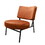 Modrest Sami Modern Orange Velvet Accent Chair B04961584