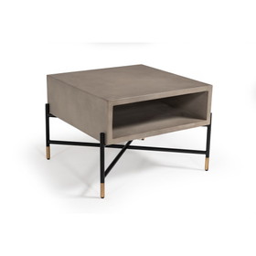 Modrest Walker Modern Concrete & Metal Coffee Table B04961834