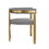 Modrest Pontiac Modern Grey Velvet & Champagne Gold Dining Chair