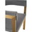 Modrest Pontiac Modern Grey Velvet & Champagne Gold Dining Chair