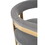 Modrest Pontiac Modern Grey Velvet & Champagne Gold Dining Chair