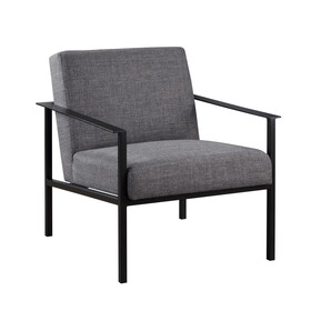 Millie Charcoal Stationary Metal Accent Chair