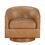 Maisy Saddle Faux Leather Wood Base Barrell Swivel Chair B050125447