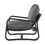 Blaire Sling Chair Upholstered in Charcoal Fabric with Metal Frame B050125449