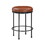 Michael Caramel Faux Leather and Metal Backless Counter Height Stool B050126339