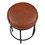 Michael Caramel Faux Leather and Metal Backless Counter Height Stool B050126339