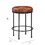 Michael Caramel Faux Leather and Metal Backless Counter Height Stool B050126339