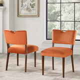 Bryson Burnt Orange Velvet Dining Chair - Set of 2