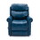 Lowell Navy Blue Leather Gel Lift Chair with Massage B05063800