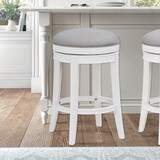 Lily White Swivel Counter Stool B05077667