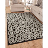 Davlin Black/Aqua/Grey Area Rug 5x8 B05569184