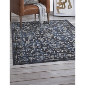 Clayton Blue, Ivory, and Natural Area Rug 5x8 B05569614