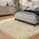 Benzara Beige and White Viscose Area Rug 5x8 B05569642