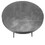23 inch Round Minimalist Metal Side Table with Tripod Base, Charcoal Black B056131798