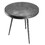 23 inch Round Minimalist Metal Side Table with Tripod Base, Charcoal Black B056131798