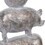 Decorative Polyresin Sculpture with Stacked Animals, White and Bronze B056133477