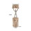 14 inch Wooden Standing Man Candle Holder, Brown and Silver B056133520