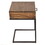 Mango Wood Side Table with Drawer and Cantilever Iron Base, Brown and Black B05671086