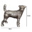 Aluminum Table Accent Dog Statuette Decor Sculpture with Textured Details, Silver B05671136
