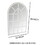 Arched Farmhouse Windowpane Wood Encased Wall Mirror, Antique White B05671146