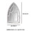 Arched Window Pane Wooden Wall Mirror with Trimmed Details, Silver B05671148