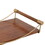 15 inch Rectangular Wood Serving Tray with Matte Gold Trim, Brown B05671173