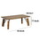 Rectangular Wooden Coffee Table with Block Legs, Natural Brown B05671192