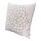 Hugo 20 x 20 Square Accent Throw Pillow, Embroidered Geometric Abstract Pattern, with Filler, White, Gold B05671194