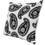 20 x 20 Square Accent Throw Pillow, Paisley Print, with Filler, Black, White B05671195