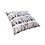 20 x 20 Modern Square Cotton Accent Throw Pillow, Triangular Pattern, Gray, White B05671201
