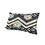 12 x 20 Rectangular Cotton Accent Lumbar Pillow, Classic Aztec Pattern, White, Black B05671220