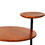Geo Collection 21 inch Round Acacia Wood Accent End Table with 2 Tier Tabletops, Brown, Black B05671233