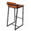 35 inch Industrial Style Acacia Wood Barstool with Metal Frame, Brown and Black B05671234