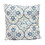 17 x 17 inch Decorative Square Cotton Accent Throw Pillow with Classic Damask Print, Blue and White B05671252