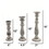 Benzara Distressed Mango Wood Pillar Shaped Candle holder, Set of 3, White B05671769