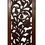 Mango Wood Wall Panel Hand Crafted with Leaves and Scroll Work Motif, Brown B05671783