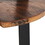 63 inch Industrial Five Tier Wood Corner Shelf, Iron Frame, Rustic Brown, Black B05671804