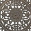 36 inch Handcarved Wooden Round Wall Art with Floral Carving, Distressed Brown B05671842
