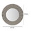 32 inch Round Beveled Floating Wall Mirror with Corrugated Design Wooden Frame, Gray B05671846