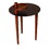 25.6 inch Round Side Table with Rotatable Tray and Metal Top, Brown and Black B05671900