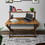 42 inch Rectangular Mango Wood Home Office Desk, Top Shelf, x Shaped Folding Frame, Brown B05671910