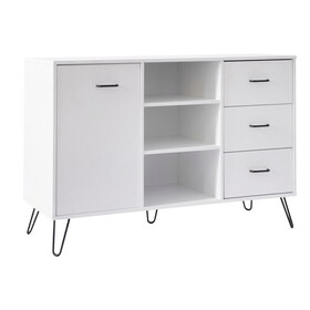 49 inch Sideboard Buffet Console Cabinet with 3 Drawers, White B05671934