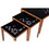 Alba 22 inch 3 Piece Nesting Table Set, Laser Cut Metal, Black, Brown B05671989