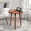 18 inch Round Acacia Wood Side Accent End Table with 3 Tabletop Sections, Warm Brown B05671992