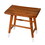 18 inch Rectangular Acacia Wooden Side Table with Angled Legs, Warm Brown B05671995