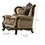 Fabric Upholstered Chair with 2 Pillows in Antique Oak Brown B05672038