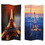 71 inch 3 Panel Room Divider, EIFFEL TOWER Digital Print, Multicolor B05672083